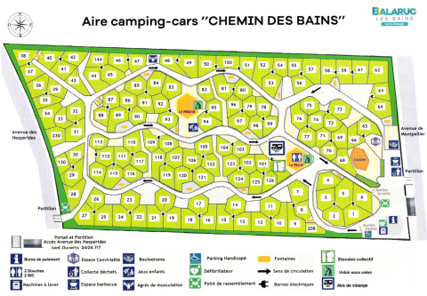 Plan de l'Aire de camping-cars